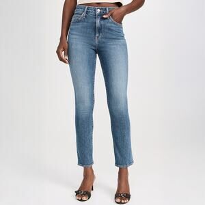 Veronica Beard Ryleigh Slim Straight High Rise Jeans Size 28